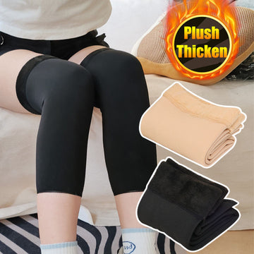 Unisex Plush Warm Knee Leggings  Winter