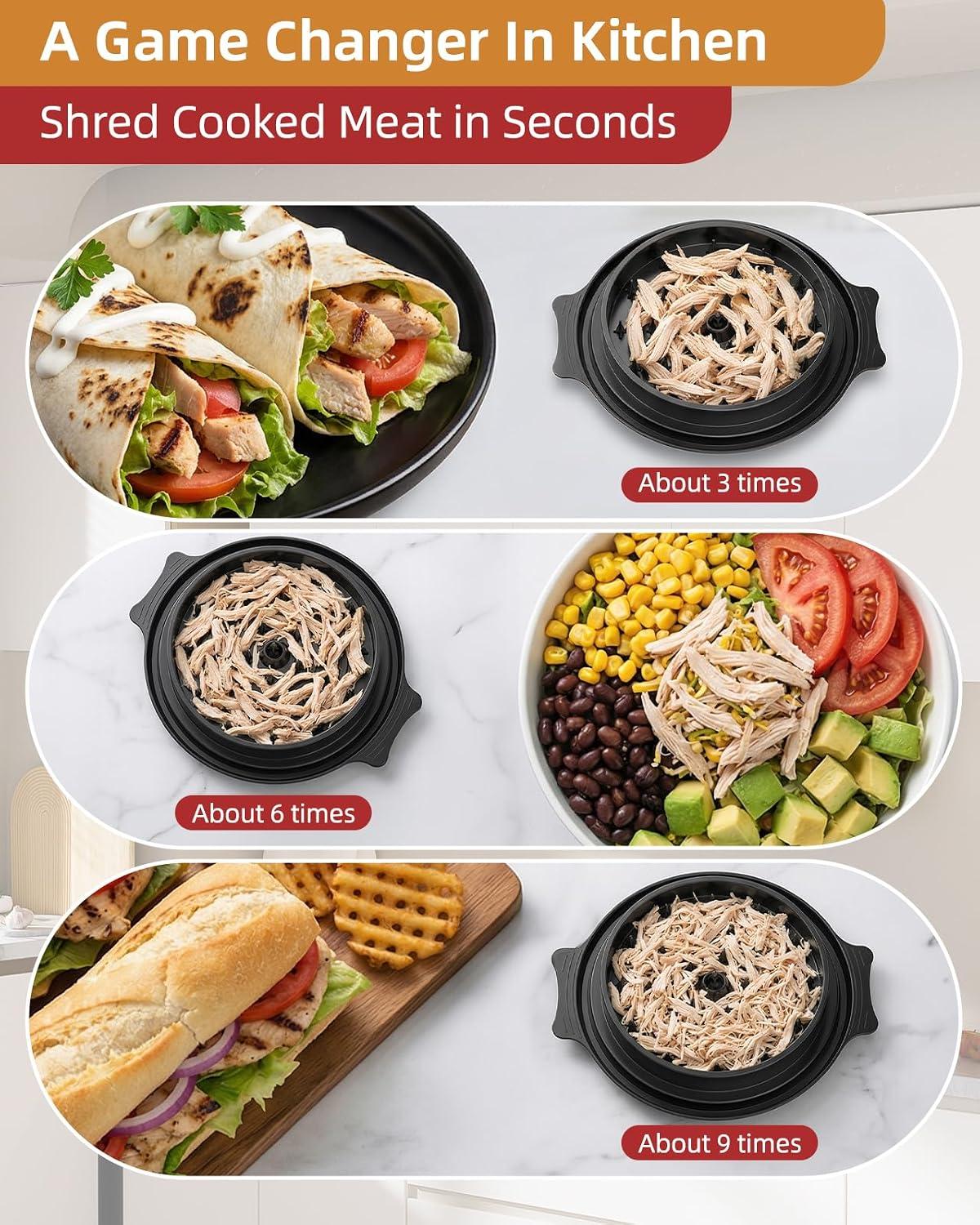 Chicken Shredder Machine with Transparent Cover