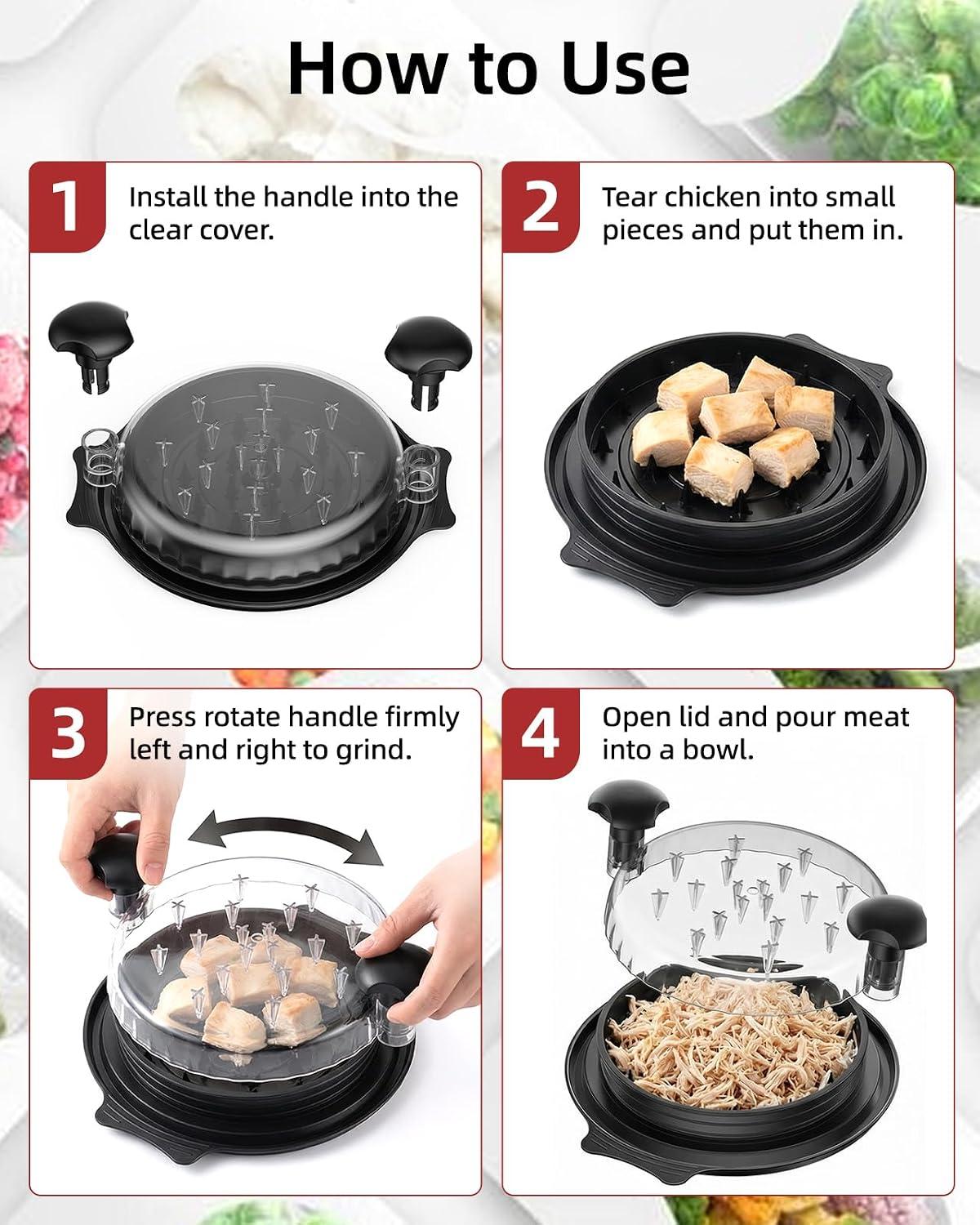 Chicken Shredder Machine with Transparent Cover