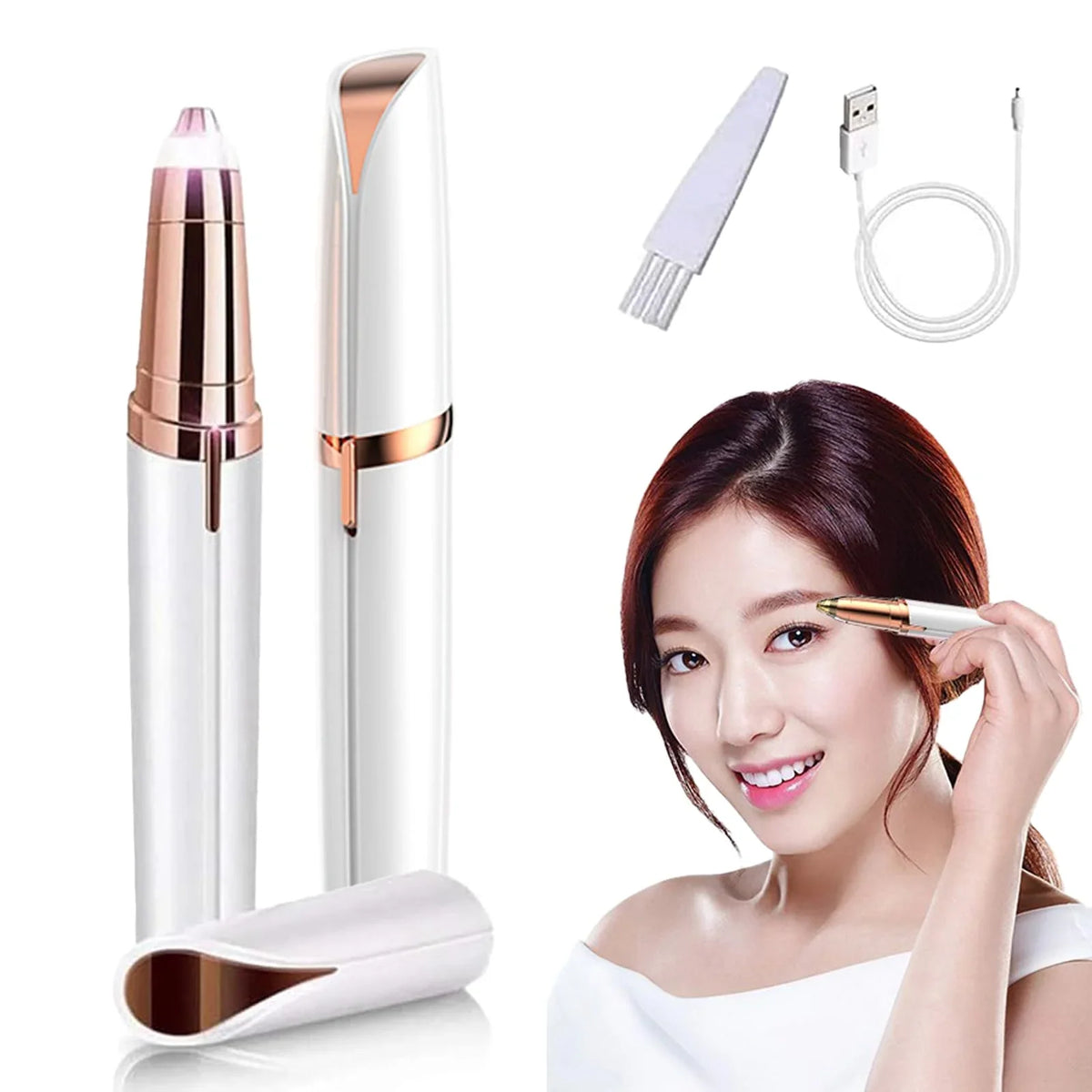Flawless Rechargeable Eyebrow Trimmer  White