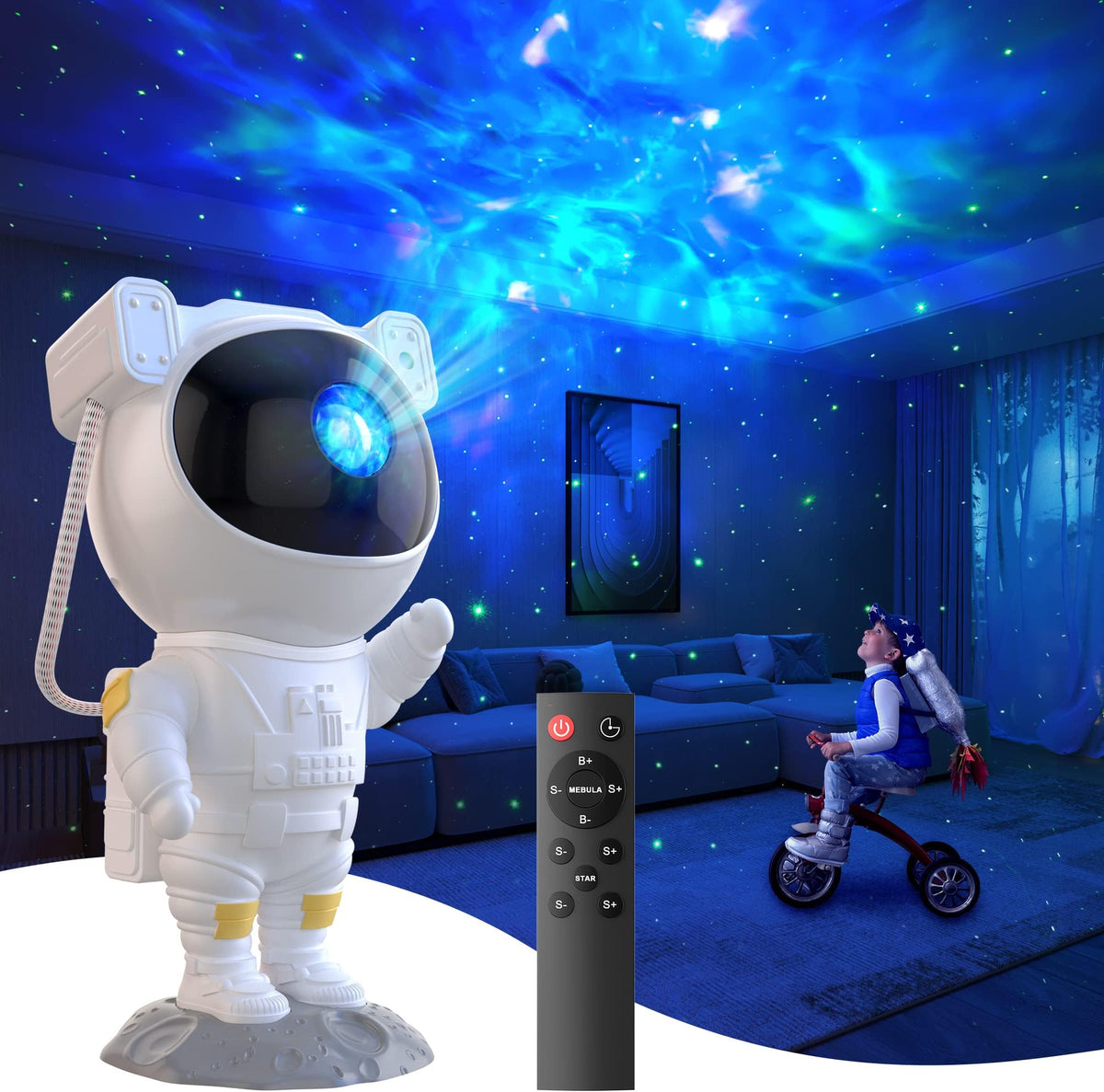 Galaxy Star Projector Night Light  Remote